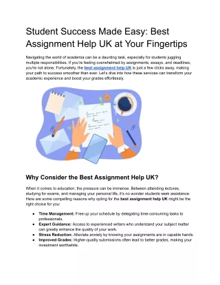 Student Success Made Easy_ Best Assignment Help UK at Your Fingertips