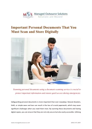 Important Personal Documents That You Must Scan and Store Digitally