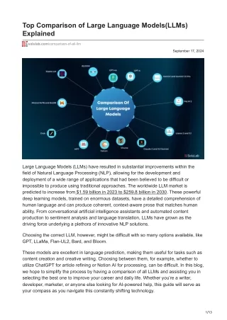 Top Comparison of Large Language ModelsLLMs Explained (2)