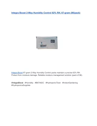 Integra Boost 2-Way Humidity Control 62% RH, 67-gram (96_pack)