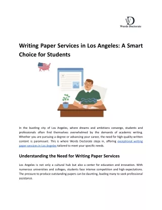 Writing Paper Services in Los Angeles_ A Smart Choice for Students