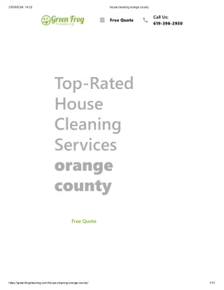 House Cleaning Services in Orange County