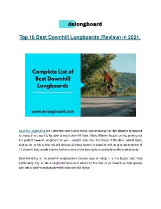 Top 16 Best Downhill Longboards (Review) in 2021. 23'SEP