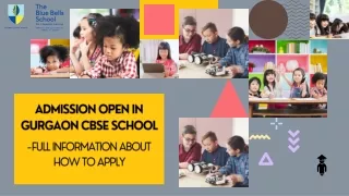 Admission Open in Gurgaon CBSE School – Full Information about How to Apply