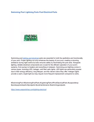 Swimming Pool Lightning Parts Pool Electrical Parts