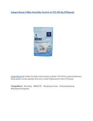 Integra Boost 2-Way Humidity Control at 72% RH 8g (576_pack)