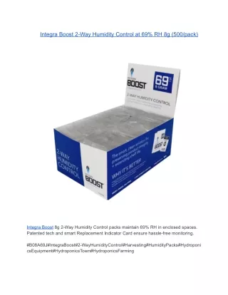 Integra Boost 2-Way Humidity Control at 69% RH 8g (500/pack)