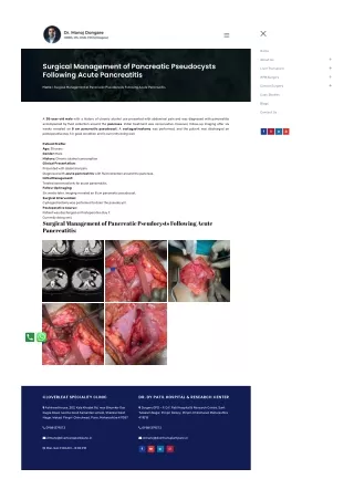 Surgical Management of Pancreatic Pseudocysts Following Acute Pancreatitis