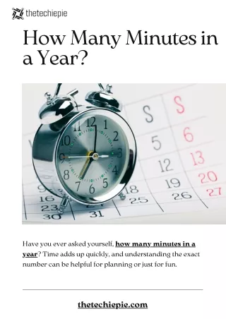 How Many Minutes in a Year?