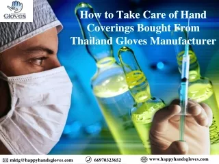 How to Take Care of Hand Coverings Bought From Thailand Gloves Manufacturer