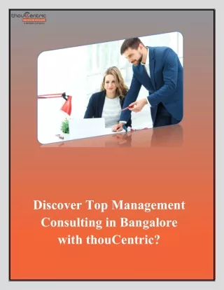 Discover Top Management Consulting in Bangalore with thouCentric