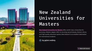 Top Higher Education Excellence Universities in New Zealand for Master’s Degrees