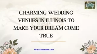 Charming Wedding Venues in Illinois to Make Your Dream Come True
