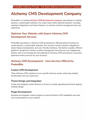 Alchemy CMS Development Services Company | Hire Alchemy CMS Developers