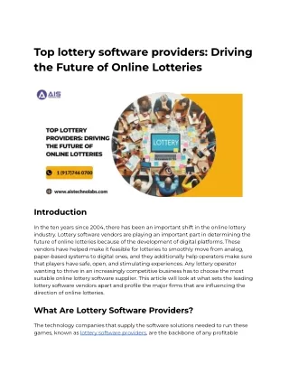 top-lottery-providers-driving-the-future-of-online-lotteries