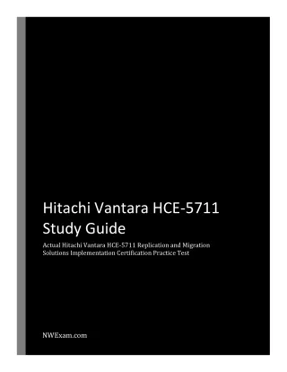 Latest Hitachi Vantara HCE-5711 Study Guide
