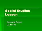 Social Studies Lesson