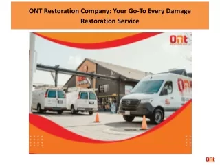 ONT Restoration Company: Your Go-To Every Damage Restoration Service