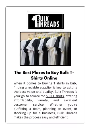 The Best Places to Buy Bulk T-Shirts Online