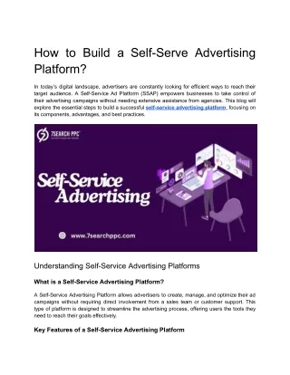 How to Build a Self-Serve Advertising Platform