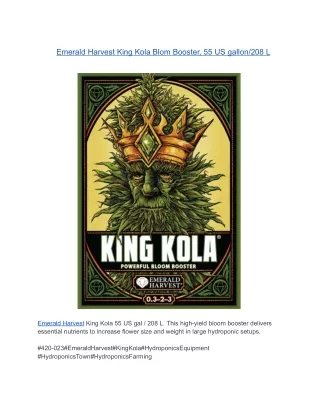 Emerald Harvest King Kola Blom Booster, 55 US gallon_208 L