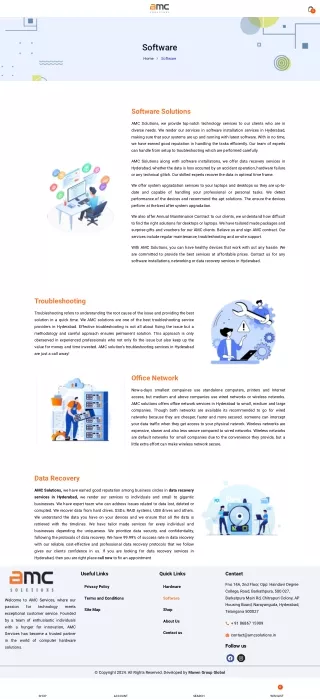 Data Recovery Services in Hyderabad | AMC Solutions