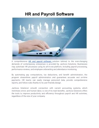 HR and Payroll Software