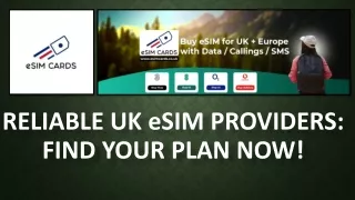Leading UK eSIM Providers 2024: Compare the Best Plans & Deals