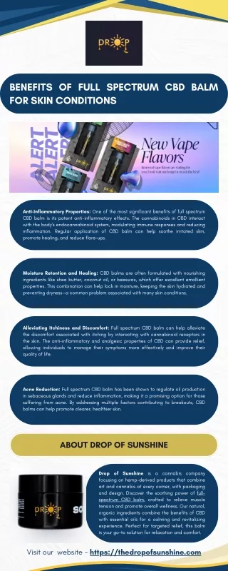 Benefits of Full Spectrum CBD Balm for Skin Conditions