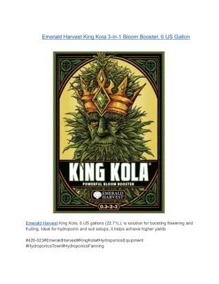 Emerald Harvest King Kola 3-in-1 Bloom Booster, 6 US Gallon