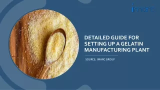 Cost to Setup a Gelatin Manufacturing Plant Report PDF