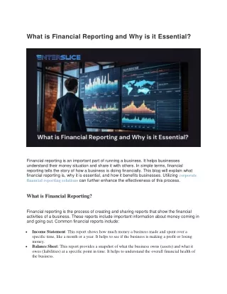 What is Financial Reporting and Why is it Essential?