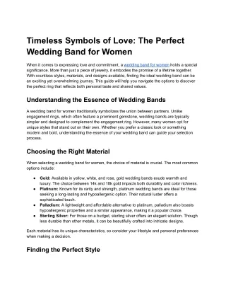 Timeless Symbols of Love_ The Perfect Wedding Band for Women