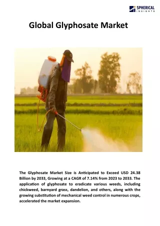 Global Glyphosate Market Size, Share, Forecasts To 2033