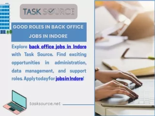 Good Roles in Back Office Jobs in Indore