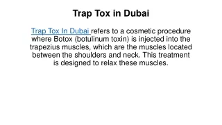 Trap Tox in Dubai.pptx
