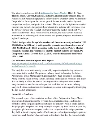 Antiparasitic Drugs Market