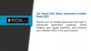 Car Guest Post Share Automotive Insights  Boost SEO