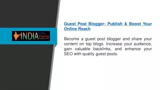 Guest Post Blogger Publish & Boost Your Online Reach