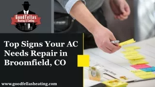 Top Signs Your AC Needs Repair in Broomfield, CO