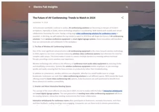 The Future of AV Conferencing -Trends to Watch in 2024