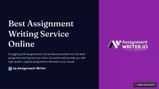 Best Assignment Writing Service online Help