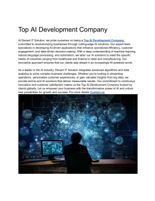 Top AI Development Company