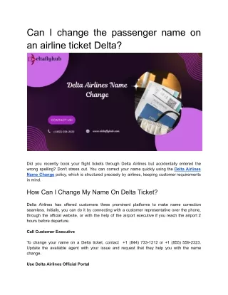 Delta Airlines Name Change