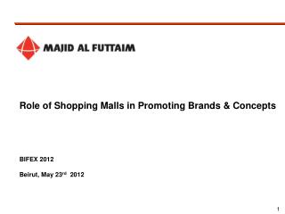 Role of Shopping Malls in Promoting Brands & Concepts