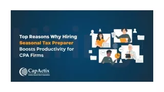 Benefits of Hiring Seasonal Tax Preparers for Increased Productivity for CPA Fir