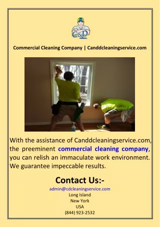 Commercial Cleaning Company  Canddcleaningservice.com