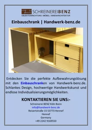 Einbauschrank  Handwerk-benz.de