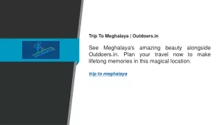 Trip To Meghalaya  Outdoers.in