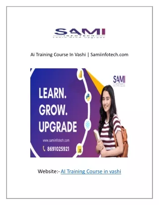 It Institute In Navi Mumbai With Expert Mentorship | Samiinfotech.com